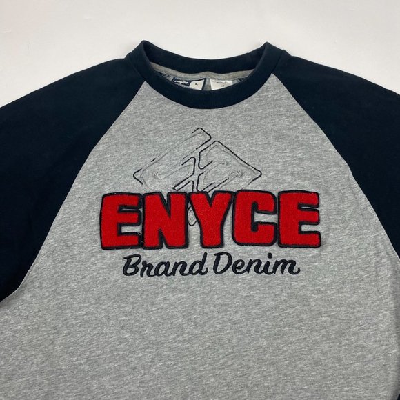 Vintage Enyce Long Sleeve Raglan T Shirt Men's Large Hip Hop Rap Streetwear - Picture 2 of 10
